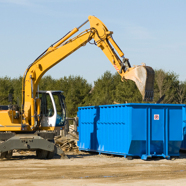 are there any restrictions on where a residential dumpster can be placed in Earling